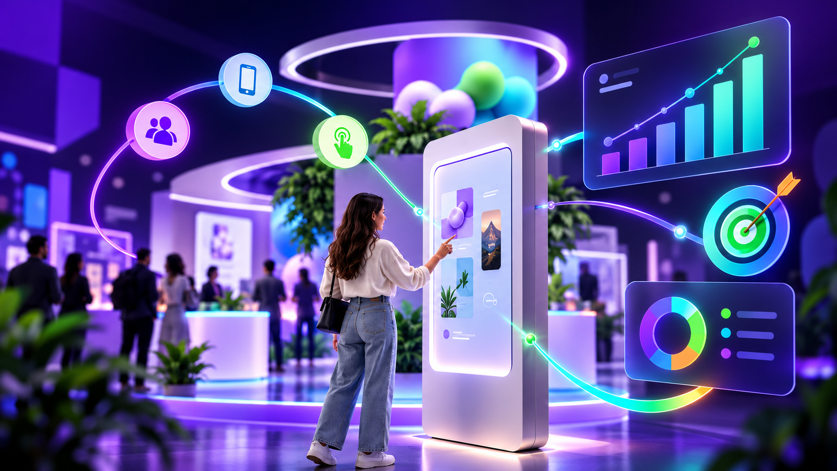 Experiencia interactiva en un kiosco conectada con indicadores de participación